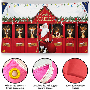 Bannière de Noël personnalisée pour porte de <span class=keywords><strong>garage</strong></span>, tapisserie décorative 7 x 16 pieds, en polyester écologique, pour affichage de cour de Noël - Product Image 1