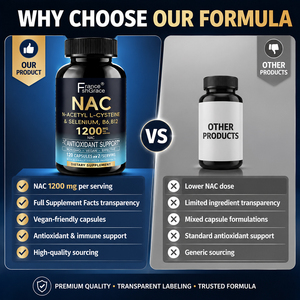 อาหารเสริม NAC 1200 มก. ยี่ห้อ Shecome สูตรเฉพาะเพื่อเพิ่มระดับ NAD และชะลอวัยอย่างมีสุขภาพดี สำหรับผู้ชายและผู้หญิง ชนิดแคปซูล - Product Image 4