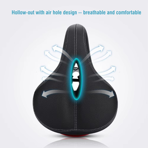 Coussin de <span class=keywords><strong>selle</strong></span> de vélo avec feu arrière épaissir double absorbant les chocs vtt montagne vélo de route accessoires de cyclisme pièces - Product Image 4
