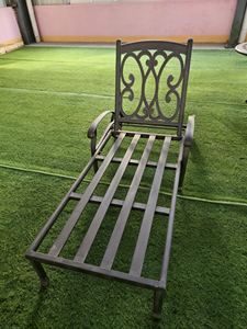 Conjunto de <span class=keywords><strong>Tumbonas</strong></span> de Aluminio Fundido de Primera Calidad para Exteriores, Resistentes a la Oxidación y a los Rayos UV, Precio de Fábrica para Jardín o Patio Trasero de Villa - Product Image 2