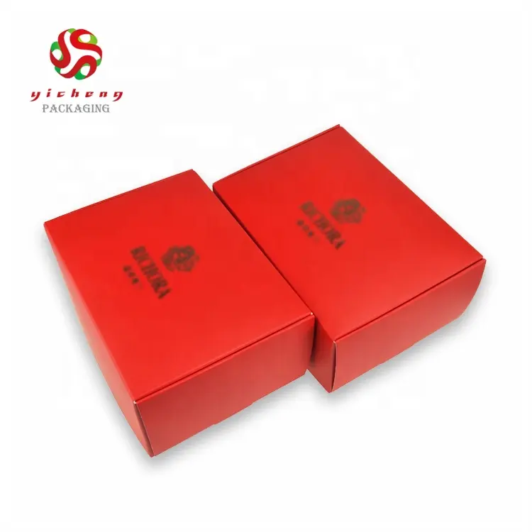 Embalagens de papel de papelão vermelho, de alta qualidade, gelatina, bolos, pastelaria, caixa de doces