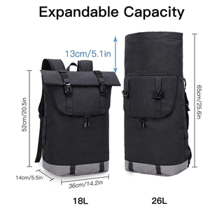 Mochila de Viaje Impermeable con Cierre Enrollable Personalizada, Mochila Ligera Informal para el Día a Día, Elegante Mochila para Portátil - Product Image 5