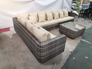 Guangzhou Modern Outdoor <strong>Furniture</strong> l Shaped Pool Side Patio Rope <strong>Rattan</strong> Teak Loveseat Wicker <strong>Garden</strong> <strong>Corner</strong> Sofa Set - Product Image 4