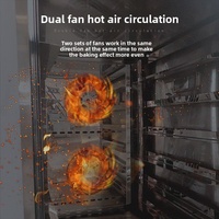 Four à vapeur combiné électrique et à gaz commercial à 5 plateaux, four à convection à circulation d'air chaud pour boulangerie, pain et gâteaux