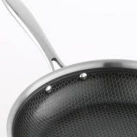 24 26 28 30 32cm OEM Grill Pan Baja Tahan Karat 304 Food-grade, Wajan Penggorengan Sarang Lebah, Panci Sartenes Anti Lengket, Teruji oleh LFGB