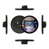 Écran tactile multifonction encastré 5 pouces 1080*1080 Haute résolution Verre rond Panneau de commande intelligent Smart Life avec Ethernet