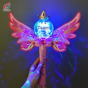 Varita de juguete de princesa para exteriores, soplador de burbujas de jabón eléctrico, máquina de burbujas, varita mágica, palo eléctrico - Product Image 4