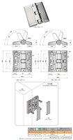 KUNLONG Alliage de zinc sans marques d'installation Haute qualité Facile à installer SK2-003-7 de charnière réglable exposée