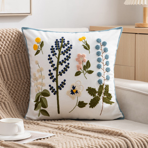Rural Style Decorative Home Sofa Pillow <strong>Cover</strong> Flower Pattern <strong>Cushion</strong> <strong>Covers</strong> <strong>Without</strong> Core for Summer Anne's Home - Product Image 4