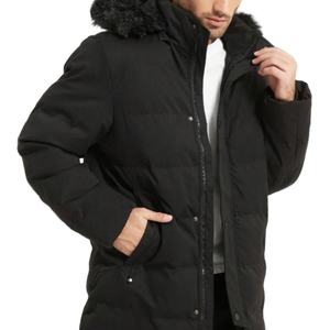 Fournisseur OEM, conception personnalisée, nouvelle veste d'hiver à col montant zippée, tricotée, à empiècements, veste matelassée slim pour homme - Product Image 5