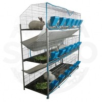 Cage d'élevage de lapins commerciale en treillis métallique durable galvanisé