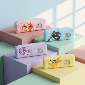 pokemon <b>Plush</b> Pencil Case Window Korean Kids Stationery Soft Pen Bag <b>Anime</b> Cartoon School Gift for Children Student Wholesale - Product Image 1