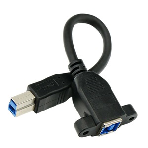 <b>Usb</b> 3.0 <b>Printer</b> Extension <b>Cable</b> Male To Female Black High Speed Bm To Bf Chassis Baffle Connector - Product Image 1