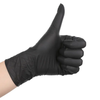 Le moins cher de haute qualité couleur rose blanc noir bleu rouge pleine texture doigt texture texture mixte gants en nitrile