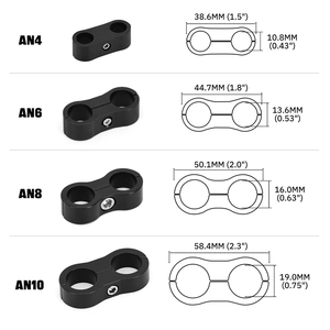An4 an6 an8 an10, анодированный алюминиевый сплав, масло, топливо, водяной провод, Плетеный сепаратор для заготовки, зажим для разделителя шланга, черный, синий, красный - Product Image 6