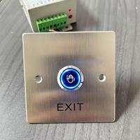 Système de contrôle d'accès intelligent à déverrouillage rapide, capteur infrarouge sans contact, bouton de sortie sans contact, interrupteur en acier inoxydable IP53 12-24V DC
