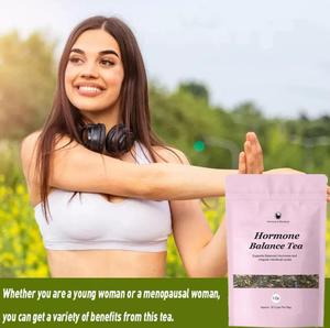 Thé de bien-être chinois de haute qualité thé d'équilibre hormonal naturel à base de plantes rouge framboise menthe gingembre ortie prix de gros - Product Image 4