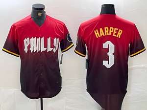Maillot de baseball personnalisé en gros pour Philadelphie, Bryce <span class=keywords><strong>Harper</strong></span> # 3/ # 17/ # 2 pièces de haute qualité, cousues, prix bas, grande taille, 100% - Product Image 2