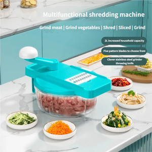 Picadora de Carne Multifuncional para Cocina, Cortador Manual de Cebolla, Rallador, Mandolina, Rebanador, Picador de Verduras - Product Image 2