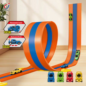 Voitures de course Chengji sur piste, DIY, trois côtés, double anneau, 3 voitures à propulsion, catapulte, <span class=keywords><strong>voiture</strong></span> de course, piste de course flexible, double, pour enfants - Product Image 3