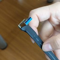 Kabel USB 3.0 Micro-B Ribbon Flat EMI Shielded FPC FFC FPV Konektor Sudut 90 Derajat Atas/Bawah 5cm-3m Model USB-S-W ADT-Link