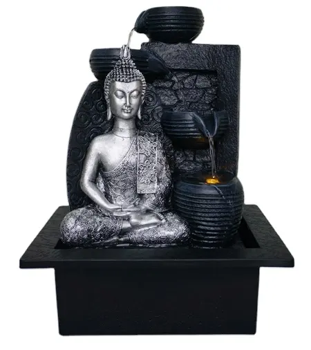 Polyresin Religion Buddha-Wasserbrunnen Heimdekoration Maskottchen Tisch Tischplatte-Brunnen religiös Europa beliebt in Europa GENO