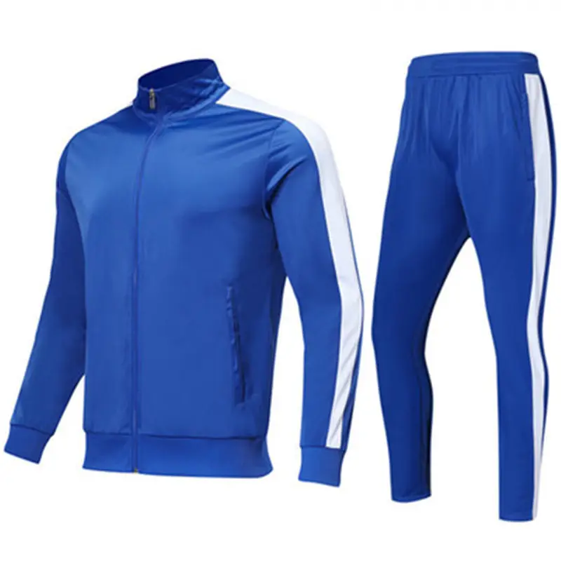 Темно-синий мужской спортивный костюм для бега, недорогой спортивный костюм на заказ для спортзала и фитнеса, зимний мужской спортивный костюм для отдыха на открытом воздухе из 100% полиэстера