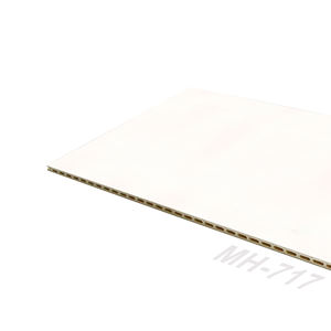 Design d'intérieur Panneau mural creux en bambou et fibre de bois Plaque d'ingénierie WPC Panneau mural plat de bureau avec épissure sans couture - Product Image 3