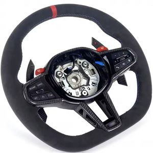 Volante Deportivo <span class=keywords><strong>M</strong></span> Sport con Calefacción y Revestimiento de Gamuza Compatible con <span class=keywords><strong>BMW</strong></span> M3 M4 M5 M6 X3 X4 X5 X6 X7 <span class=keywords><strong>X8</strong></span> G01 G12 G20 G30 G80 G82 330i M340i - Product Image 2