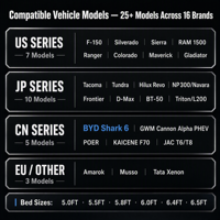 Capot de benne robuste en aluminium pour Chevrolet Silverado 1500 2019+ 5.8FT 6.5FT avec fenêtres latérales