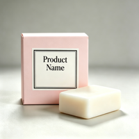 Ensemble de boîtes à savon en carton rigide rose écologiques personnalisables avec gaufrage et laminage mat pour emballage cadeau