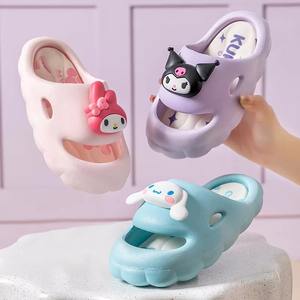 Sepatu Pantai Anak Kuromi Cinnamoroll Musim Panas, Lucu, Kartun, Anti Selip, Sol Lembut, Sandal Rumah & Luar Ruangan (Grosir) - Product Image 1