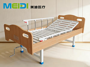 Cama de Hospital de un Solo Manivela con Tablero de MDF y Ruedas - Product Image 2