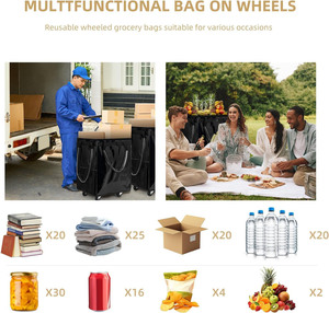 Easy-to-Disassemble <b>Foldable</b> Cargo Electric-Bike Trailer Convenient Folding Wagon Camping <b>Cart</b> For Transporting Items - Product Image 6