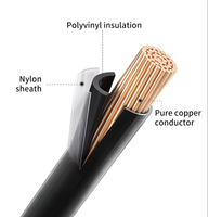Cable eléctrico de cobre Thwn y Thhn Cable de alimentación 14 12 10 8 AWG Cable eléctrico Cable de construcción eléctrico de nailon
