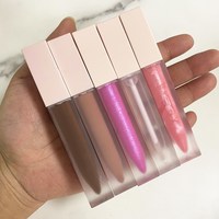 Kit de gloss à lèvres végétalien nourrissant et repulpant longue tenue, 50 couleurs mélangées, brillance non collante aux couleurs somptueuses
