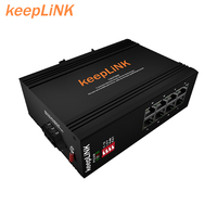 Switch Gigabit Ethernet 8 Port Industrial IP40 Desktop Unmanaged dengan Pemasangan Din Rail untuk Pemantauan Keamanan