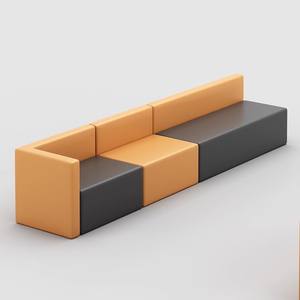 Mesa <span class=keywords><strong>de</strong></span> centro y sofá <span class=keywords><strong>de</strong></span> banco largo <span class=keywords><strong>de</strong></span> forma irregular para sala <span class=keywords><strong>de</strong></span> recepción, área <span class=keywords><strong>de</strong></span> descanso, oficina <span class=keywords><strong>de</strong></span> ventas y reuniones con clientes - Product Image 1