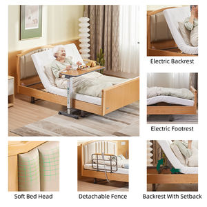 Barrière de lit en bois pour soins à domicile, produits de soins pour personnes âgées, lit électrique réglable pour la <span class=keywords><strong>maison</strong></span>, lit médical pour personnes âgées, lit pour <span class=keywords><strong>maison</strong></span> de retraite - Product Image 3