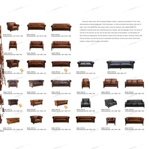 Da mộc mạc <span class=keywords><strong>chesterfield</strong></span> Mỹ cổ điển da bò tự nhiên sofa cho phòng khách - Product Image 4