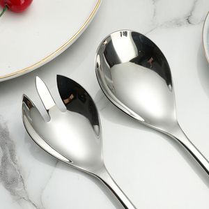 Ensemble d'ustensiles de cuisine en acier inoxydable - Ensemble de cuillères à soupe fendues et de cuillères de service, vaisselle polie miroir pour <span class=keywords><strong>la</strong></span> maison/<span class=keywords><strong>restaurant</strong></span> - Product Image 3