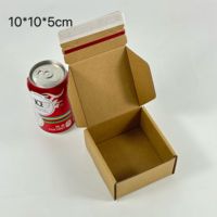 Boîte d'expédition en carton ondulé économique en gros avec fermeture éclair, boîte avion à bande déchirable de taille standard pour emballage logistique, boîte d'expédition en stock