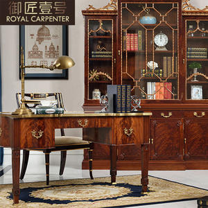 Ensemble de chaises de <span class=keywords><strong>bureau</strong></span> en bois massif de style <span class=keywords><strong>anglais</strong></span> luxueux, fabriqué par un maître artisan, sur mesure, style européen américain, chaises de <span class=keywords><strong>bureau</strong></span> - Product Image 3