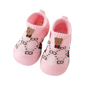 Chaussures pour bébé, semelles souples, respirantes, en maille, design ours en tricot, printemps automne, chaussures simples pour bébés de 0 à 2 ans - Product Image 5