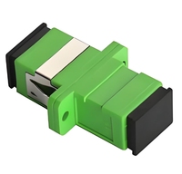 SC/APC Fiber Optic Adapter Simplex Single Mode Green Fiber Optical Coupler With Ceramic Sleeve for FTTH Telecom
