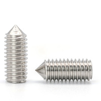 Vis sans tête M3-M10 DIN 914 en acier inoxydable 304, vis à six pans creux avec pointe conique