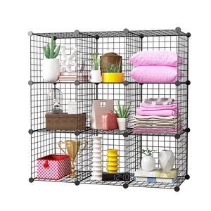 متعددة الوظائف ديي شبكة الحديد مكعب المنظم الأسلاك المعدنية خزانة تخزين الرف المنظم - Product Image 1