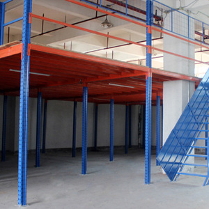 Estantes de almacenamiento industriales personalizados Estantes de almacenamiento Plataforma de acero metálico Estante de almacén resistente Dos pisos - Product Image 3