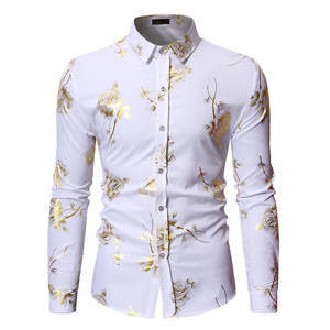 Vêtements de mode décontractés chemises pour hommes chemise boutonnée imprimée à manches longues dernière conception de chemise en gros pour hommes - Product Image 6
