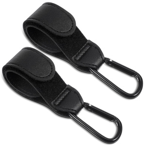 2 PCS Stroller <b>Hooks</b> for Bags Multipurpose Stroller Straps with Large Carabiner <b>Clip</b> for Strollers Organizer Accessories - Product Image 1